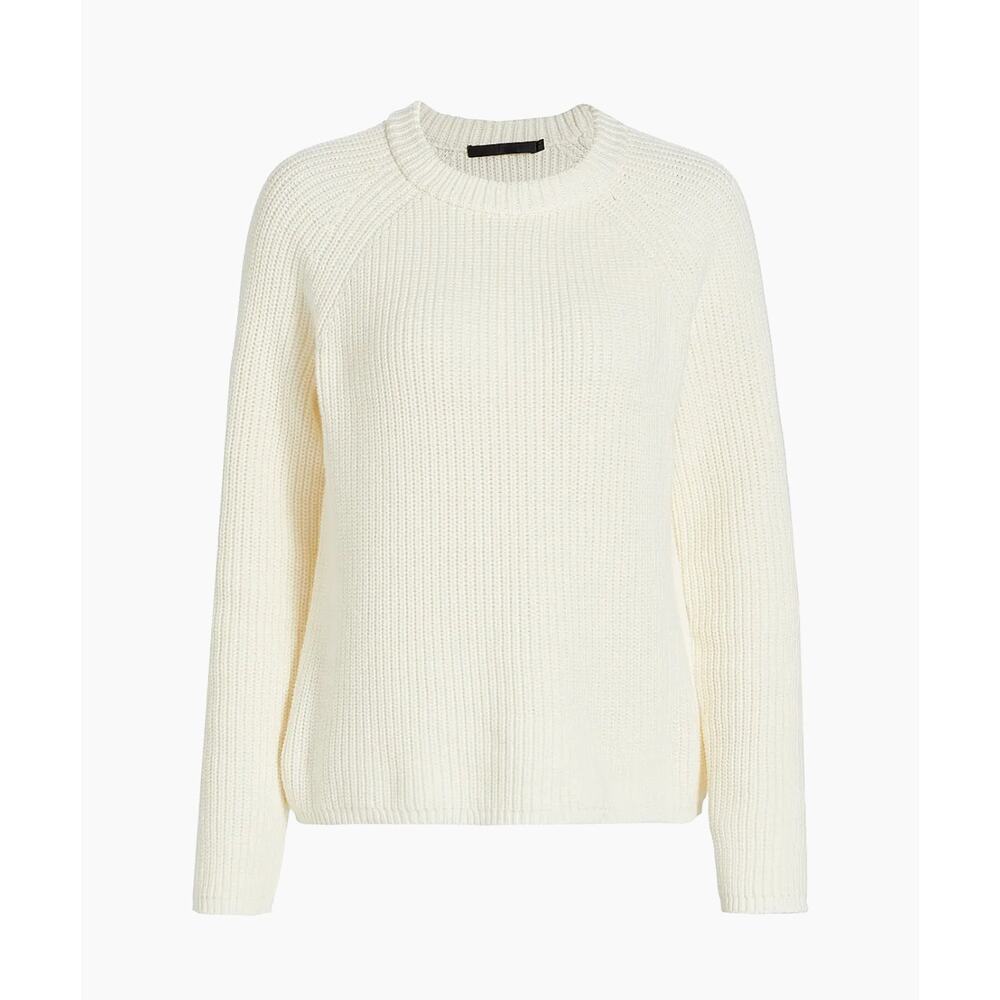 Jenni Kayne Cotton Fisherman Sweater Ivory XS - Picture 2 of 6